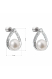 Obrázok pre Strieborné náušnice visiace s bielou riečnou perlou 21033.1B
