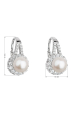 Obrázok pre Strieborné náušnice visiace s bielou riečnou perlou 21047.1