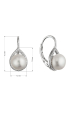 Obrázok pre Strieborné náušnice visiace s bielou riečnou perlou 21107.1