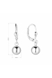 Obrázok pre Strieborné náušnice visiace s hojdajúcou sa guličkou 61061