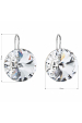 Obrázok pre Strieborné náušnice visiace s kryštálmi Preciosa biele okrúhle 31153.1
