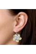Obrázok pre Strieborné náušnice visiace s kryštálmi Swarovski AB efekt kytička 31130.2