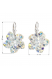 Obrázok pre Strieborné náušnice visiace s kryštálmi Swarovski AB efekt kytička 31130.2