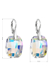 Obrázok pre Strieborné náušnice visiace s kryštálmi Swarovski ab efekt obdĺžnik 31297.2