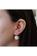 Obrázok pre Strieborné náušnice visiace s kryštálmi Swarovski ab efekt okrúhle 31176.2
