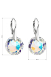 Obrázok pre Strieborné náušnice visiace s kryštálmi Swarovski ab efekt okrúhle 31296.2