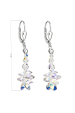 Obrázok pre Strieborné náušnice visiace s kryštálmi Swarovski AB efekt strapec 31245.2