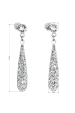 Obrázok pre Strieborné náušnice visiace s kryštálmi Swarovski biela slza 31163.1