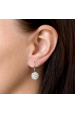 Obrázok pre Strieborné náušnice visiace s kryštálmi Swarovski biele guličky 31110.1