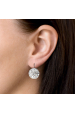 Obrázok pre Strieborné náušnice visiace s kryštálmi Swarovski biele okrúhle 31176.1