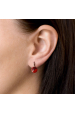 Obrázok pre Strieborné náušnice visiace s kryštálmi Swarovski červené okrúhle 31229.3