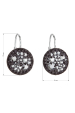 Obrázok pre Strieborné náušnice visiace s kryštálmi Swarovski čierne okrúhle 31176.5 hematite