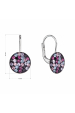 Obrázok pre Strieborné náušnice visiace s kryštálmi Swarovski fialové jemné 31315.3 magic violet