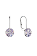 Obrázok pre Strieborné náušnice visiace s kryštálmi Swarovski fialové malé 31321.3 violet