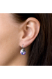 Obrázok pre Strieborné náušnice visiace s kryštálmi Swarovski fialové okrúhle 31106.5
