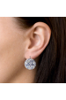 Obrázok pre Strieborné náušnice visiace s kryštálmi Swarovski fialové okrúhle 31161.3 violet
