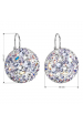 Obrázok pre Strieborné náušnice visiace s kryštálmi Swarovski fialové okrúhle 31161.3 violet