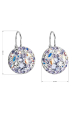 Obrázok pre Strieborné náušnice visiace s kryštálmi Swarovski fialové okrúhle 31176.3 violet