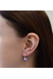 Obrázok pre Strieborné náušnice visiace s kryštálmi Swarovski fialové okrúhle 31229.3 violet