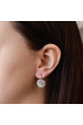 Obrázok pre Strieborné náušnice visiace s kryštálmi Swarovski mix farieb okrúhle 31176.3 sakura