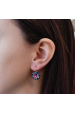Obrázok pre Strieborné náušnice visiace s kryštálmi Swarovski mix farieb okrúhle 31176.4 galaxy