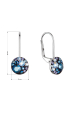 Obrázok pre Strieborné náušnice visiace s kryštálmi Swarovski modré malé 31321.3 blue style