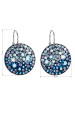Obrázok pre Strieborné náušnice visiace s kryštálmi Swarovski modré okrúhle 31161.3 blue style