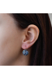 Obrázok pre Strieborné náušnice visiace s kryštálmi Swarovski modré okrúhle 31176.3 blue style