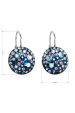 Obrázok pre Strieborné náušnice visiace s kryštálmi Swarovski modré okrúhle 31176.3 blue style