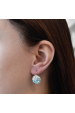 Obrázok pre Strieborné náušnice visiace s kryštálmi Swarovski modré okrúhle 31176.3 light turquoise