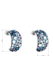 Obrázok pre Strieborné náušnice visiace s kryštálmi Swarovski modré polkruh 31164.3 blue style