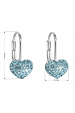 Obrázok pre Strieborné náušnice visiace s kryštálmi Swarovski modré srdce 31125.3