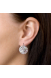 Obrázok pre Strieborné náušnice visiace s kryštálmi Swarovski ružové okrúhle 31161.3
