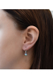 Obrázok pre Strieborné náušnice visiace s kryštálmi Swarovski zelené okrúhle 31112.5