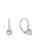Obrázok pre Strieborné náušnice visiace so zirkónmi bielej 11450.1