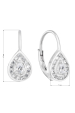 Obrázok pre Strieborné náušnice visiace so zirkónom biela slza 11221.1