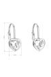 Obrázok pre Strieborné náušnice visiace so zirkónom biele srdce 11185.1
