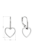 Obrázok pre Strieborné náušnice visiace srdce 11537.1