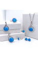 Obrázok pre Strieborné opálové náušnice 11001.3 modré