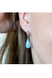 Obrázok pre Strieborné visiace náušnice kvapky s akvamarínom 11733.3