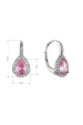 Obrázok pre Strieborné visiace náušnice kvapôčky 11642.3 rose