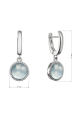 Obrázok pre Strieborné visiace náušnice s akvamarínom 11734.3