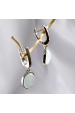 Obrázok pre Strieborné visiace náušnice s akvamarínom 11737.3