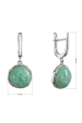 Obrázok pre Strieborné visiace náušnice s amazonitom 11735.3