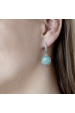 Obrázok pre Strieborné visiace náušnice s amazonitom 11735.3