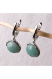 Obrázok pre Strieborné visiace náušnice s amazonitom 11735.3