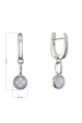 Obrázok pre Strieborné visiace náušnice s čipkovaným achátom 11736.3