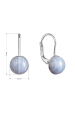 Obrázok pre Strieborné visiace náušnice s minerálnymi kameňmi 11481.3 achát blue lace