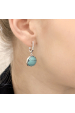 Obrázok pre Strieborné visiace náušnice s tyrkysom 11735.3