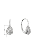 Obrázok pre Strieborné visiace náušnice zdobené kvapôčky 11645.1